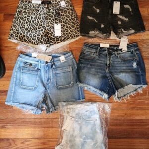 Leopard Print and Denim Shorts Collection